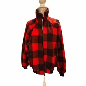 L.L. Bean Red and Black Plaid Jacket